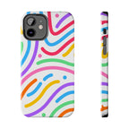 Rainbow Swirls Phone Case (Apple & Android) - Pink Sweetheart
