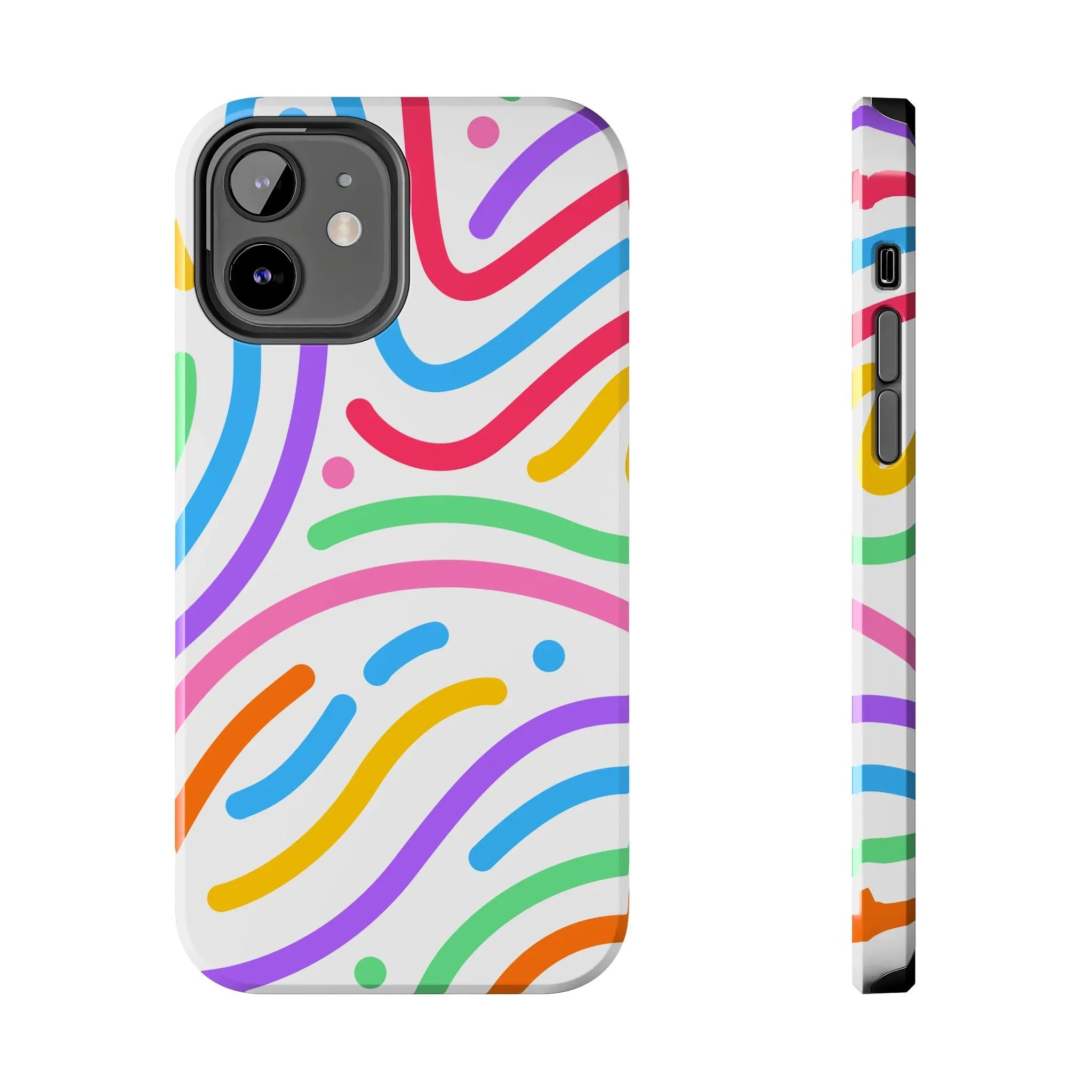 Rainbow Swirls Phone Case (Apple & Android) - Pink Sweetheart