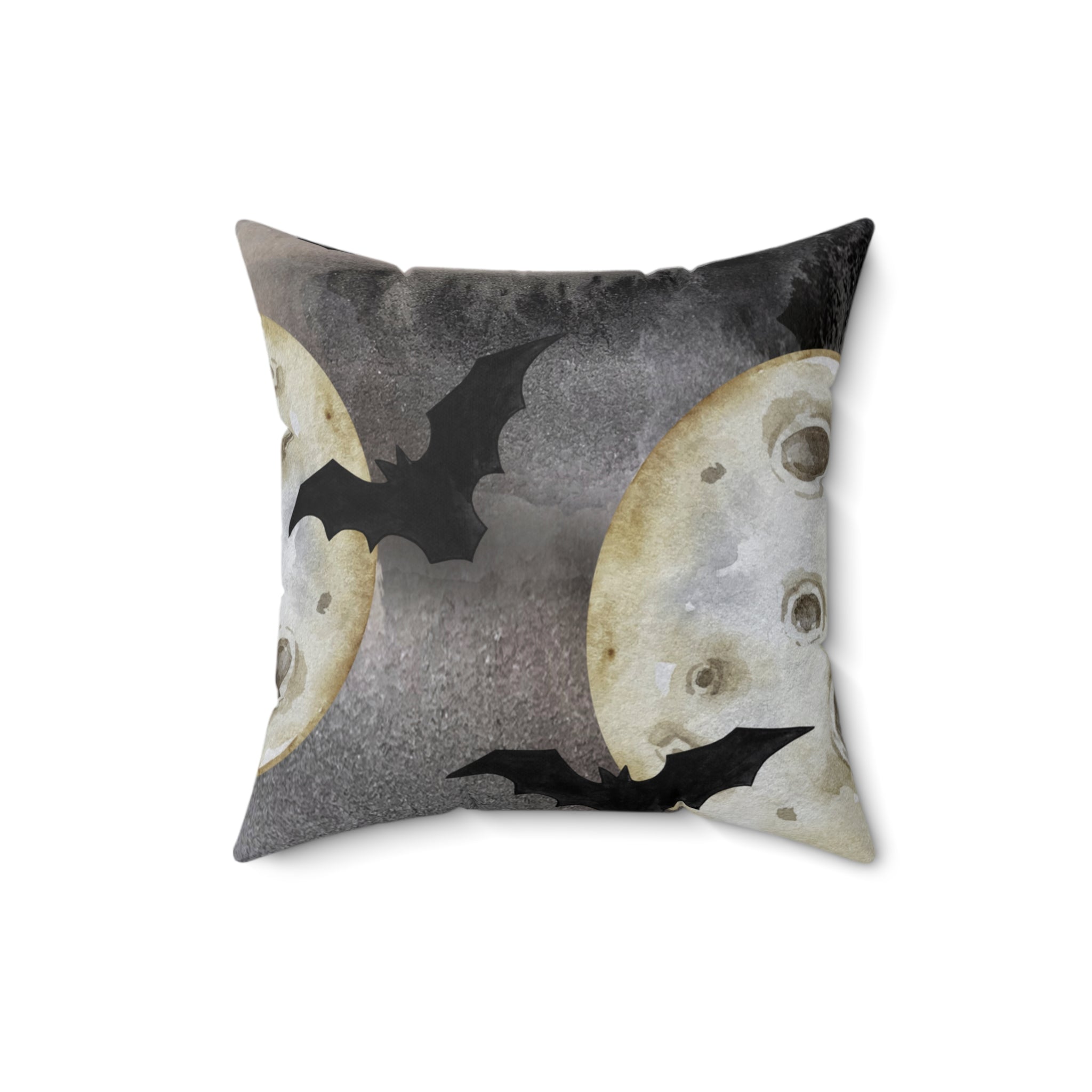 Batty Haunted Skies Square Pillow