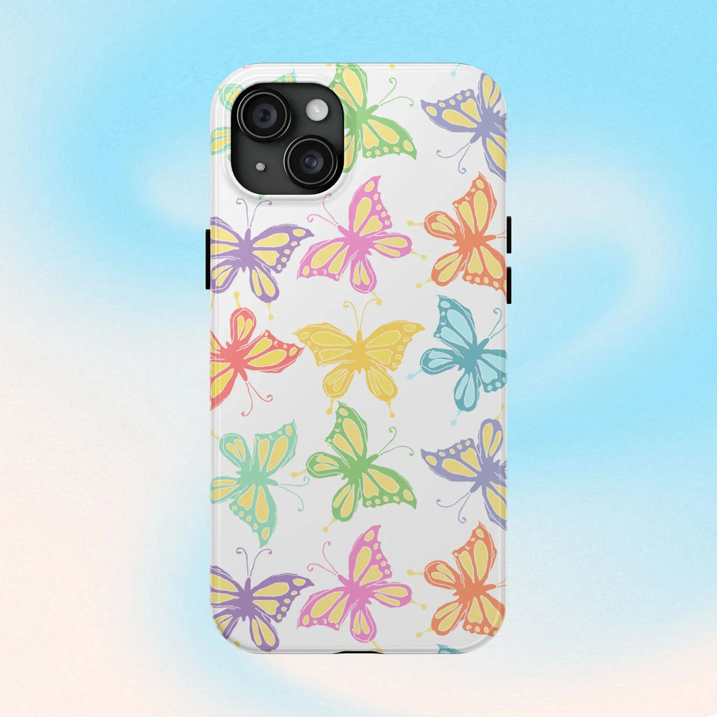 Busy Butterflies Phone Case (Apple & Android) - Pink Sweetheart