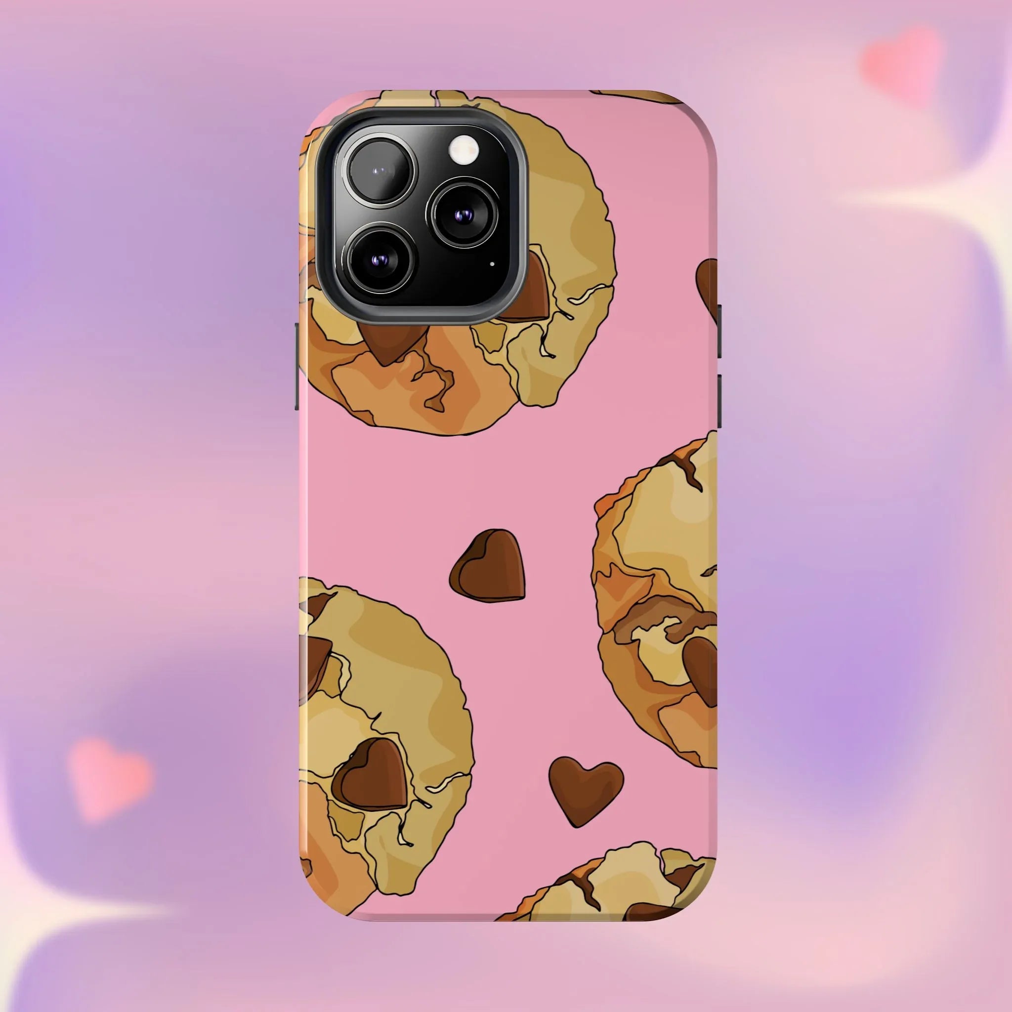 Chocolate Chip Cookies Phone Case (Apple & Android) - Pink Sweetheart