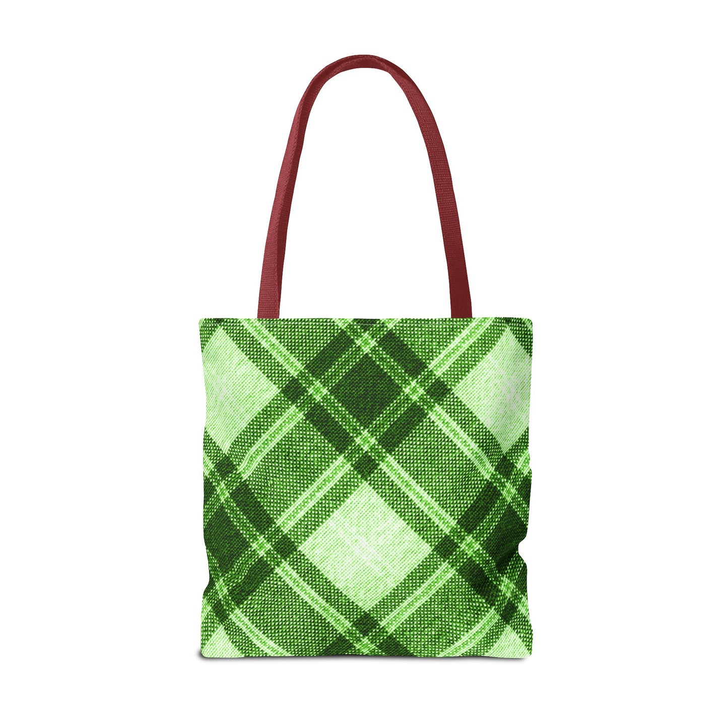 Lush Green Plaid Tote Bag