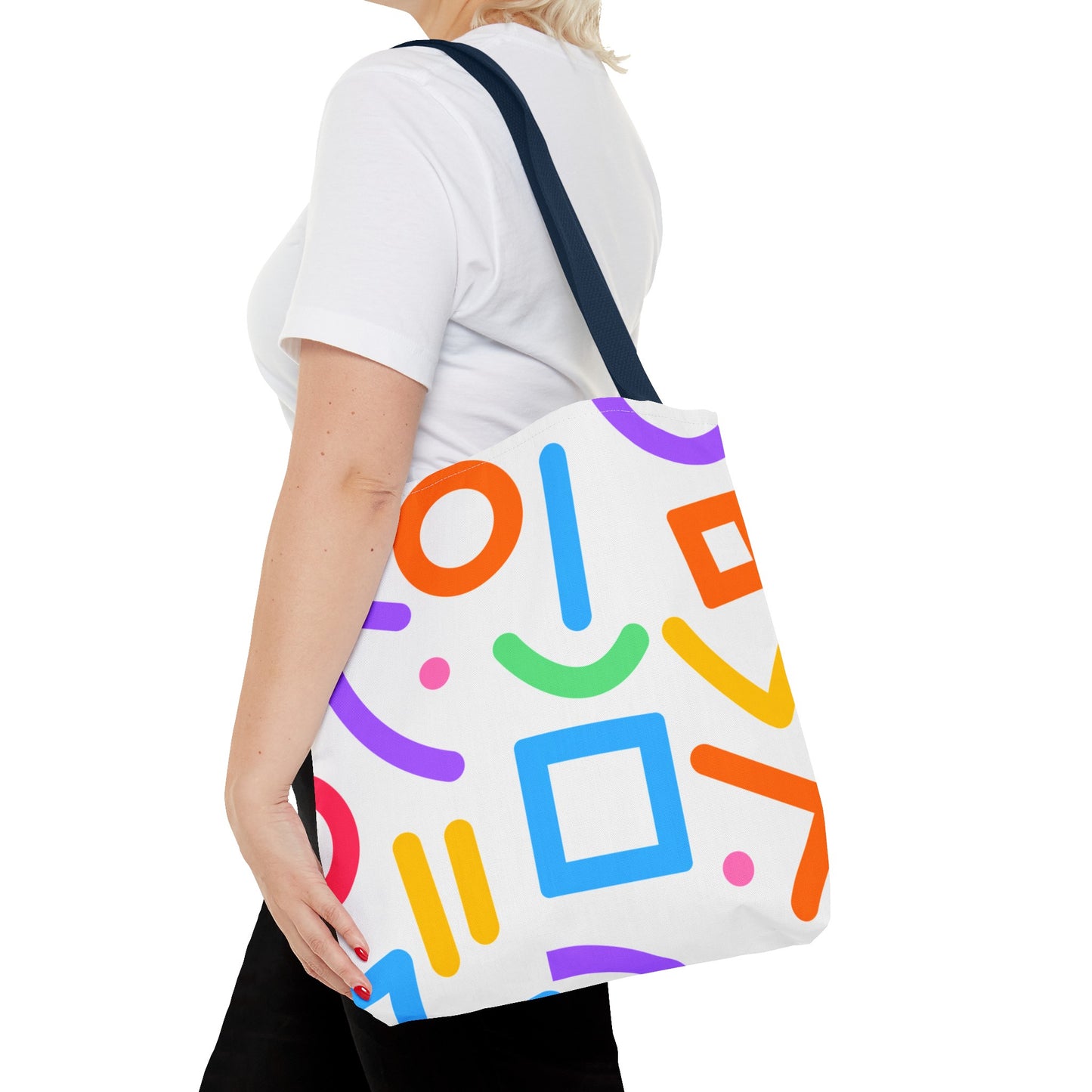 Colorful Doodle Shapes Tote Bag