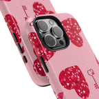 Sparkling Red Hearts Phone Case (Apple & Android) - Pink Sweetheart