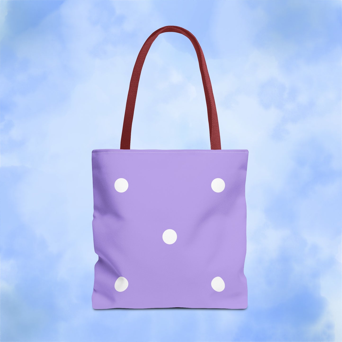 Pastel Purple Polka Dot Tote Bag