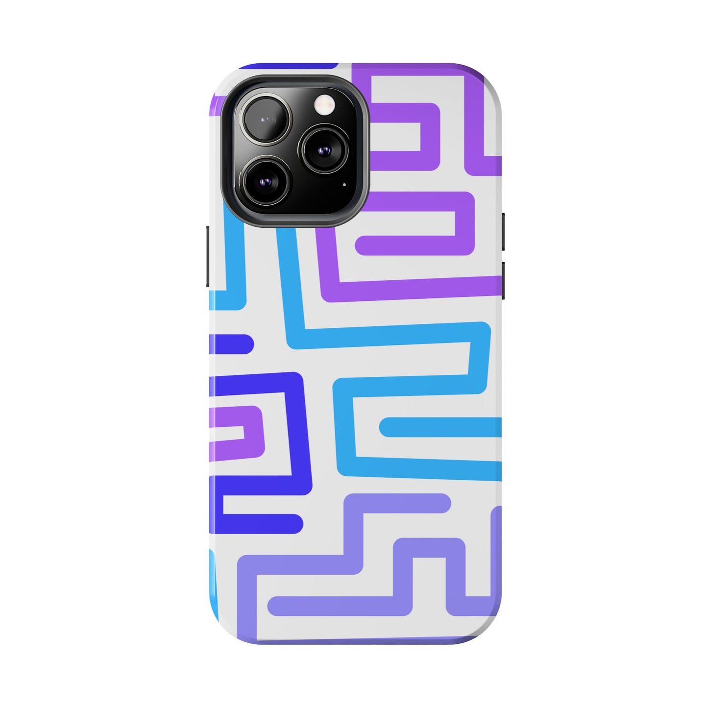 Abstract Neon Maze Phone Case