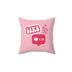 Doing It For Likes Square Pillow - Pink