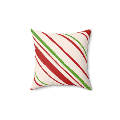 Granny's Peppermint Candy Square Pillow