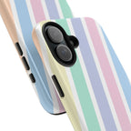 Pretty Pastel Lines Phone Case (Apple & Android) - Pink Sweetheart