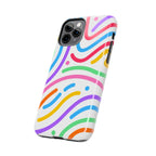 Rainbow Swirls Phone Case (Apple & Android) - Pink Sweetheart
