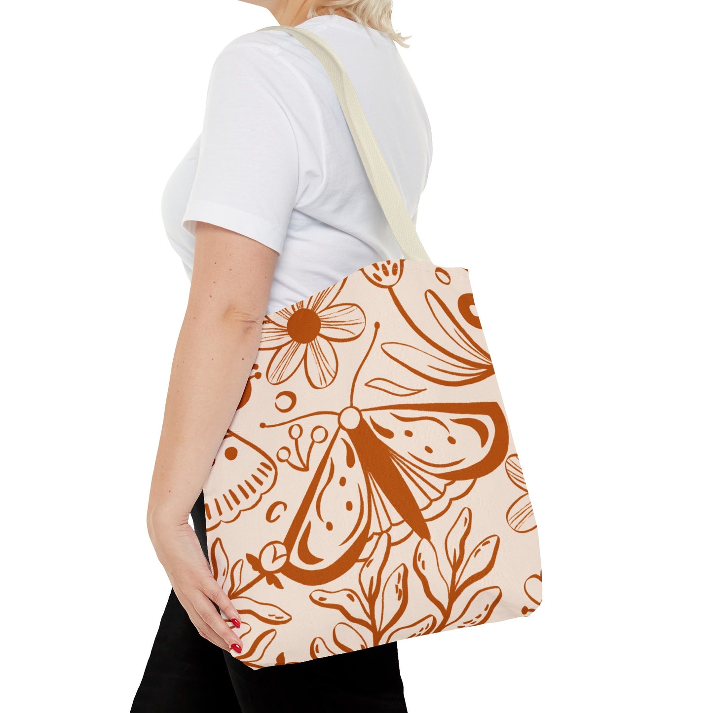 Autumn Butterfly Floral Tote Bag