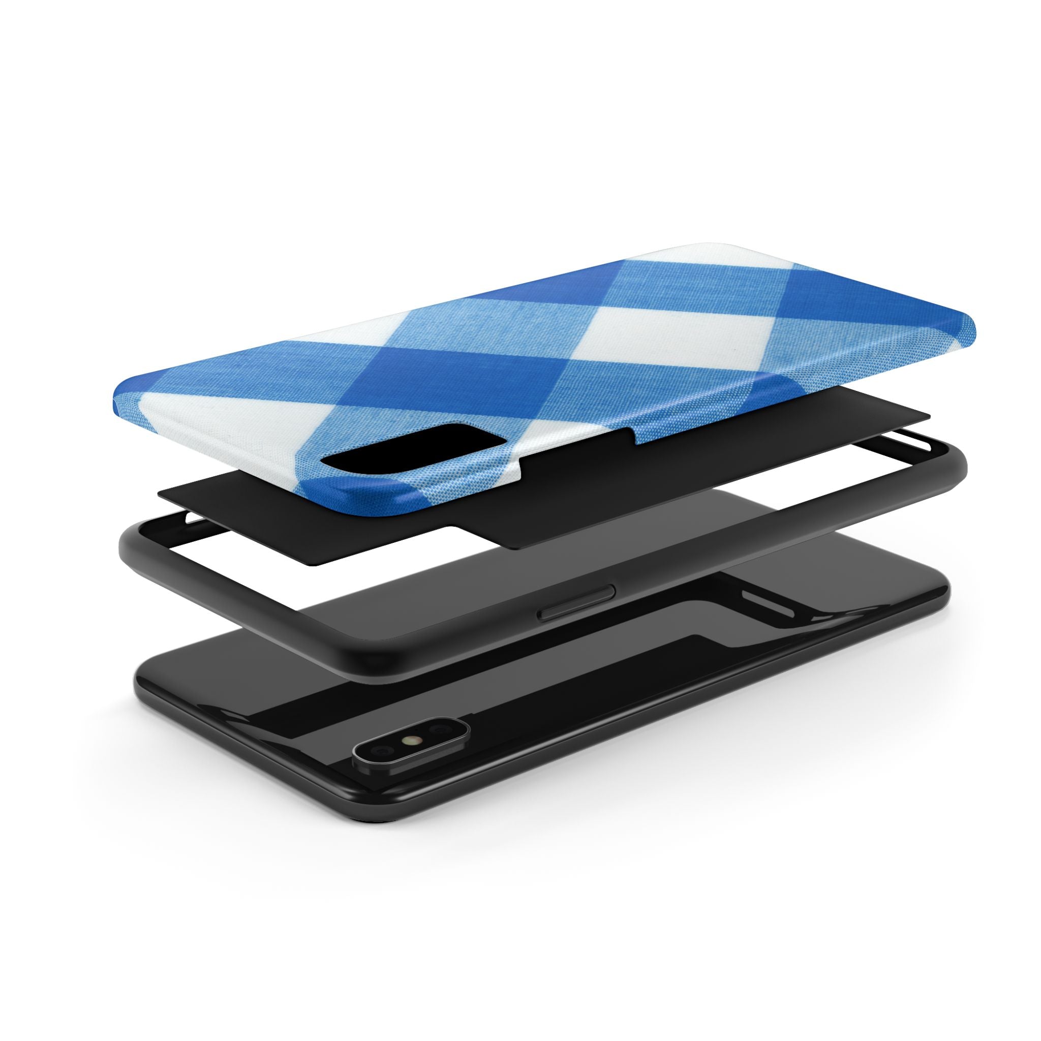 Classic Blue Gingham Phone Case (Apple & Android)