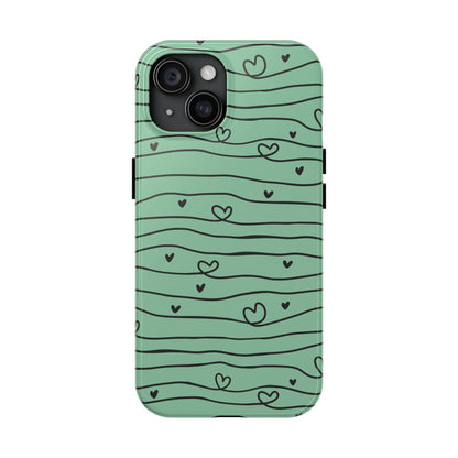 Scribble Love Hearts Phone Case