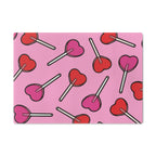 Heart Lollipops Glass Cutting Board