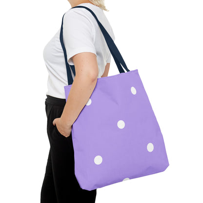 Pastel Purple Polka Dot Tote Bag