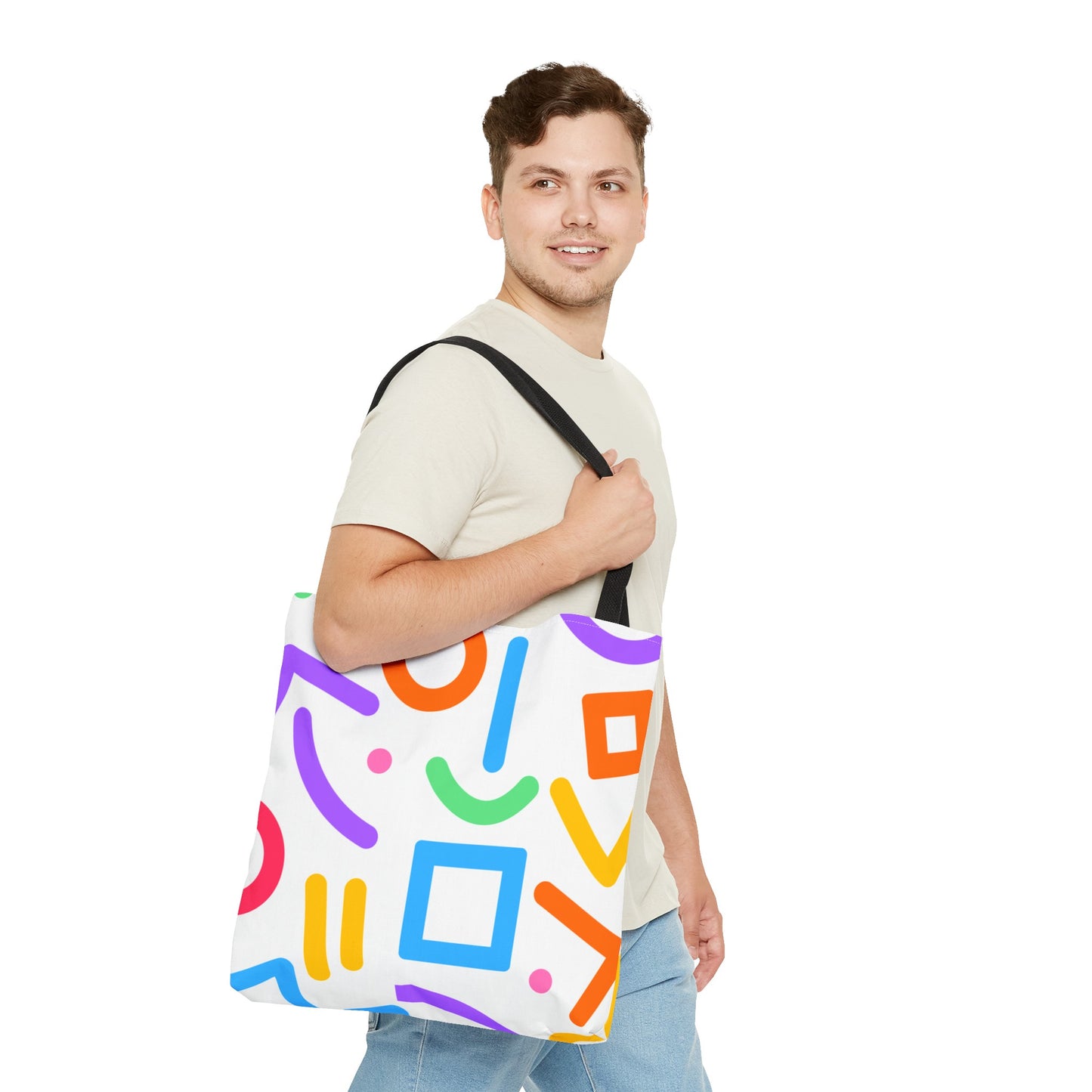 Colorful Doodle Shapes Tote Bag