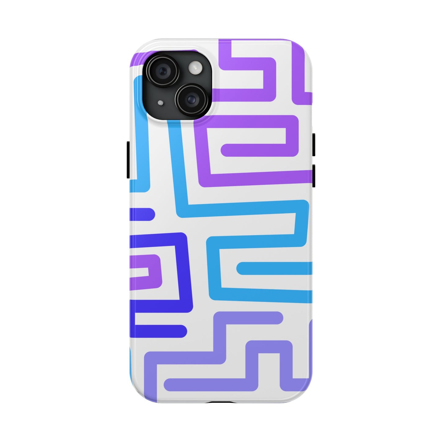 Abstract Neon Maze Phone Case