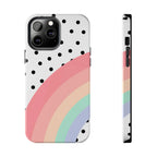 Polka Dot Rainbow Phone Case (Apple & Android) - Pink Sweetheart