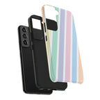 Pretty Pastel Lines Phone Case (Apple & Android) - Pink Sweetheart
