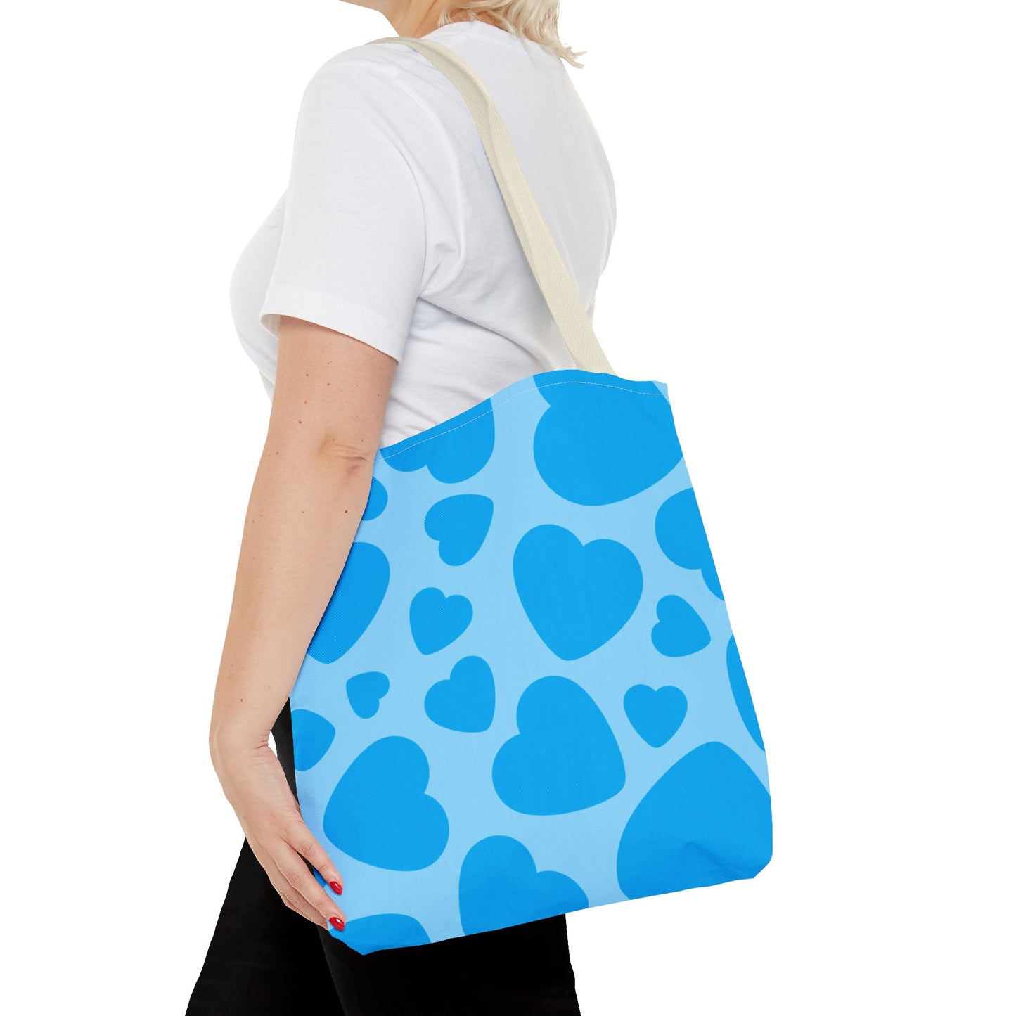 Blue Hearts Tote Bag