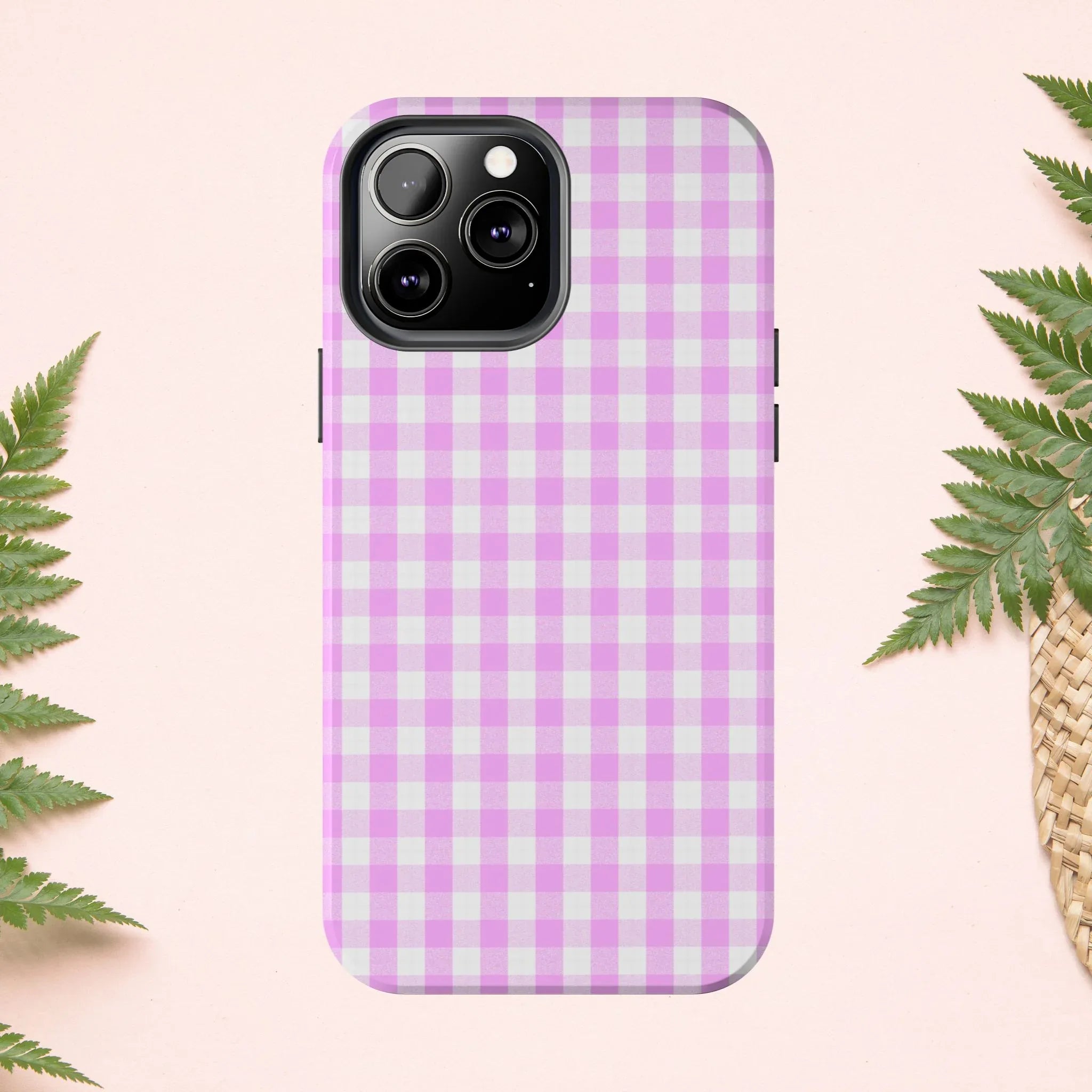 Pink Gingham Phone Case (Apple & Android) - Pink Sweetheart