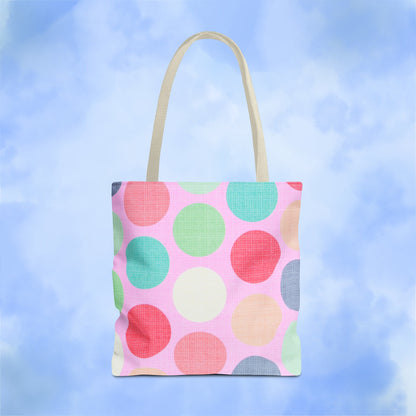 Sweet Candy Polka Dots Tote Bag