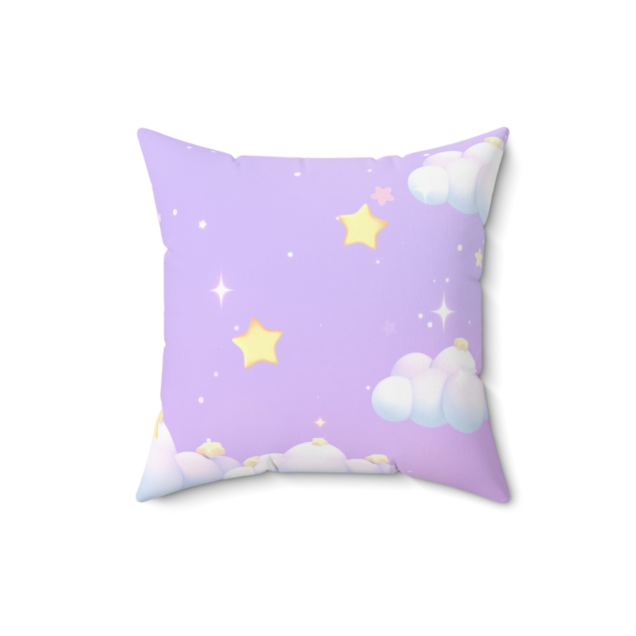 Cloudy Lavender Skies Square Pillow
