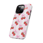 Strawberry Cherries Phone Case (Apple & Android) - Pink Sweetheart