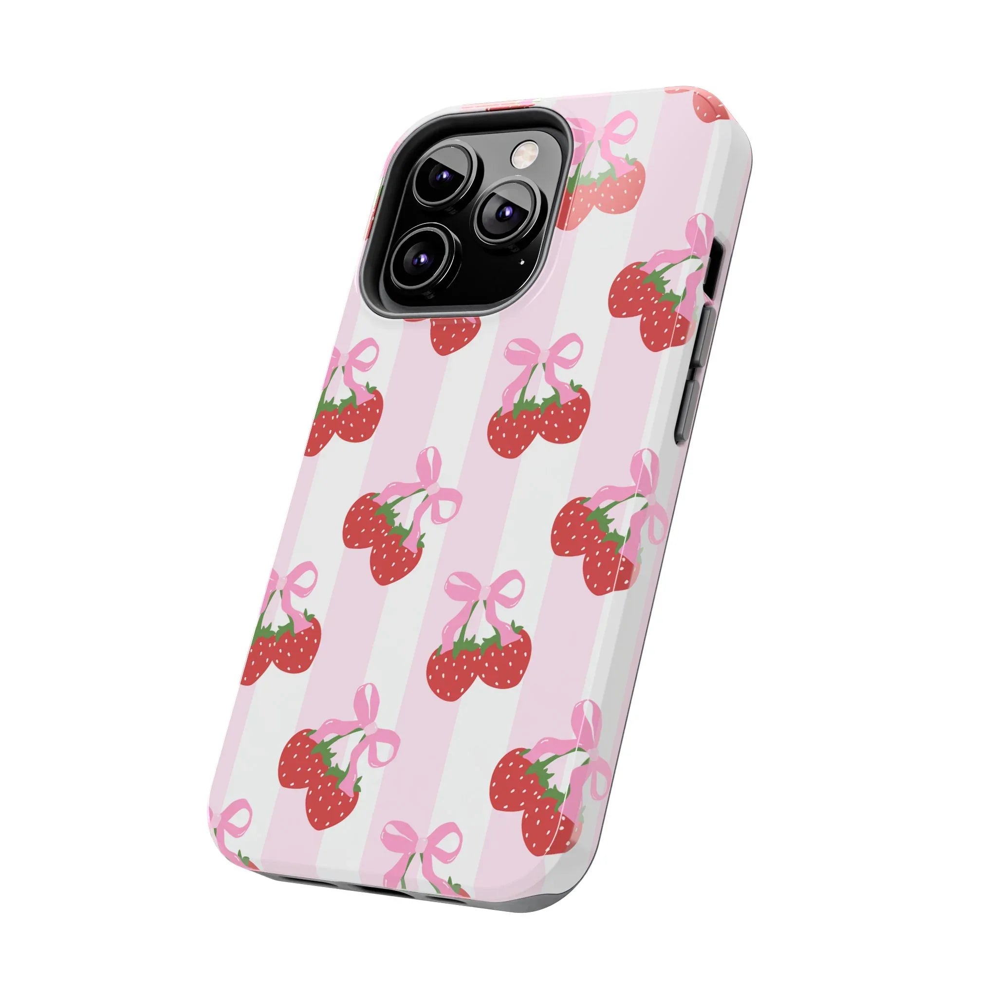 Strawberry Cherries Phone Case (Apple & Android) - Pink Sweetheart