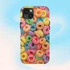 Morning Cereal Loops Phone Case (Apple & Android) - Pink Sweetheart
