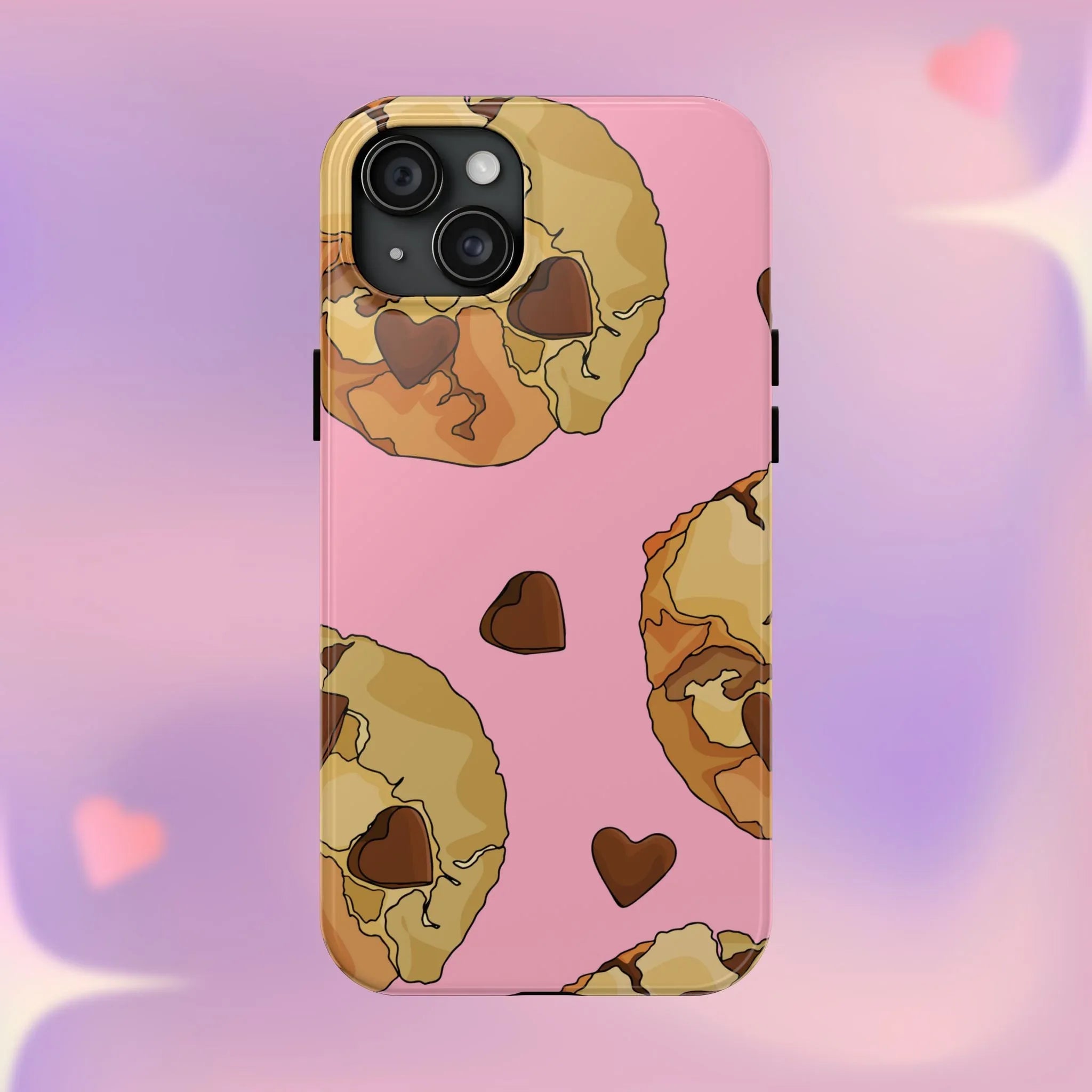 Chocolate Chip Cookies Phone Case (Apple & Android) - Pink Sweetheart