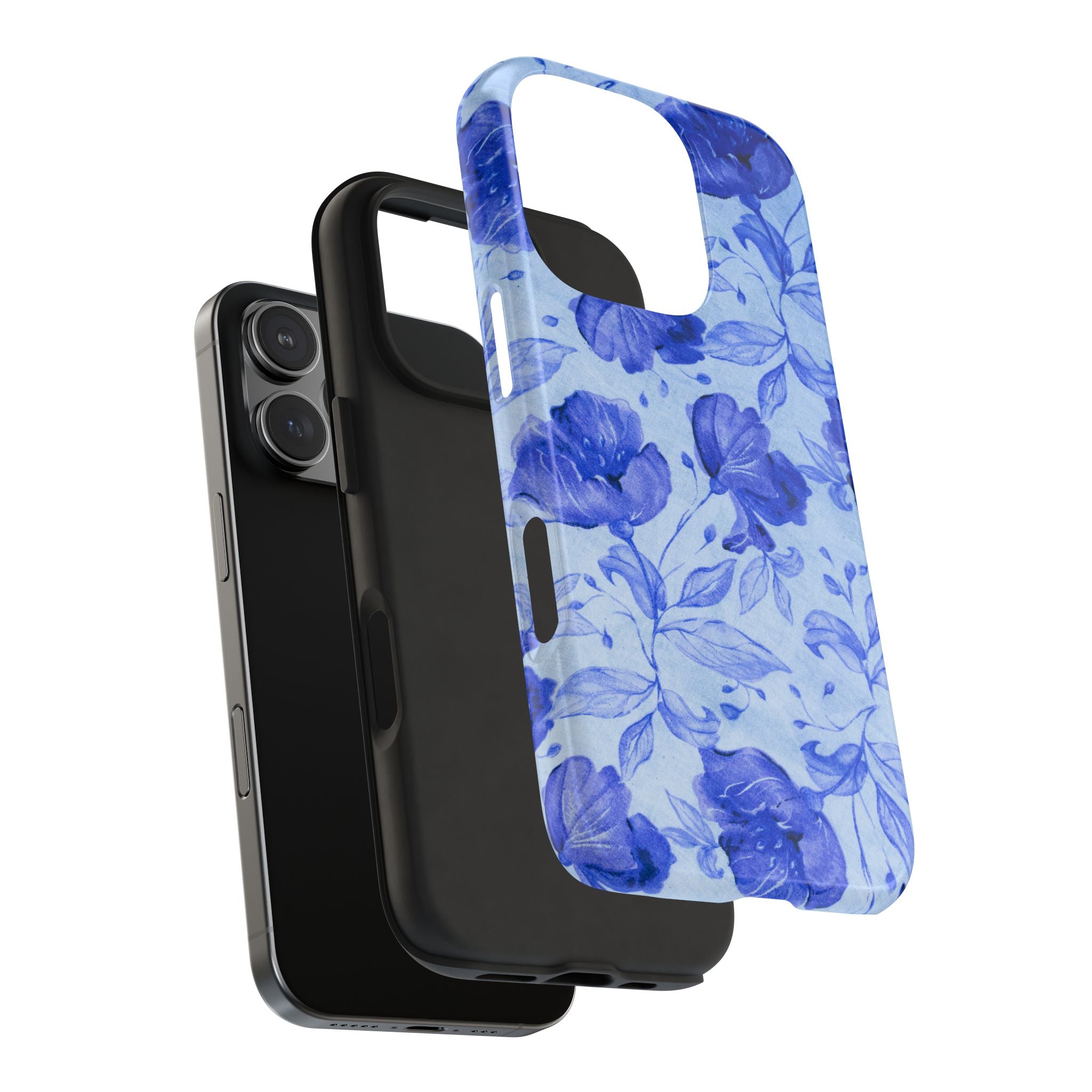 Blue Floral Pattern Phone Case (Apple & Android)