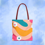 70s Floral Retro Aesthetic Tote Bag
