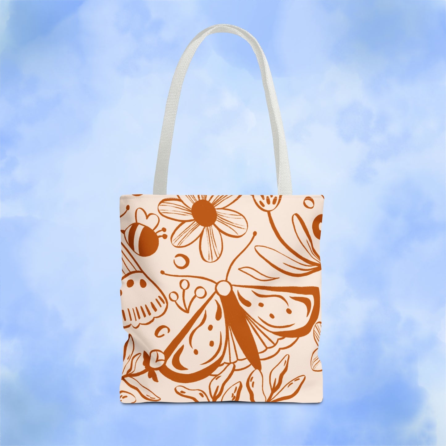 Autumn Butterfly Floral Tote Bag