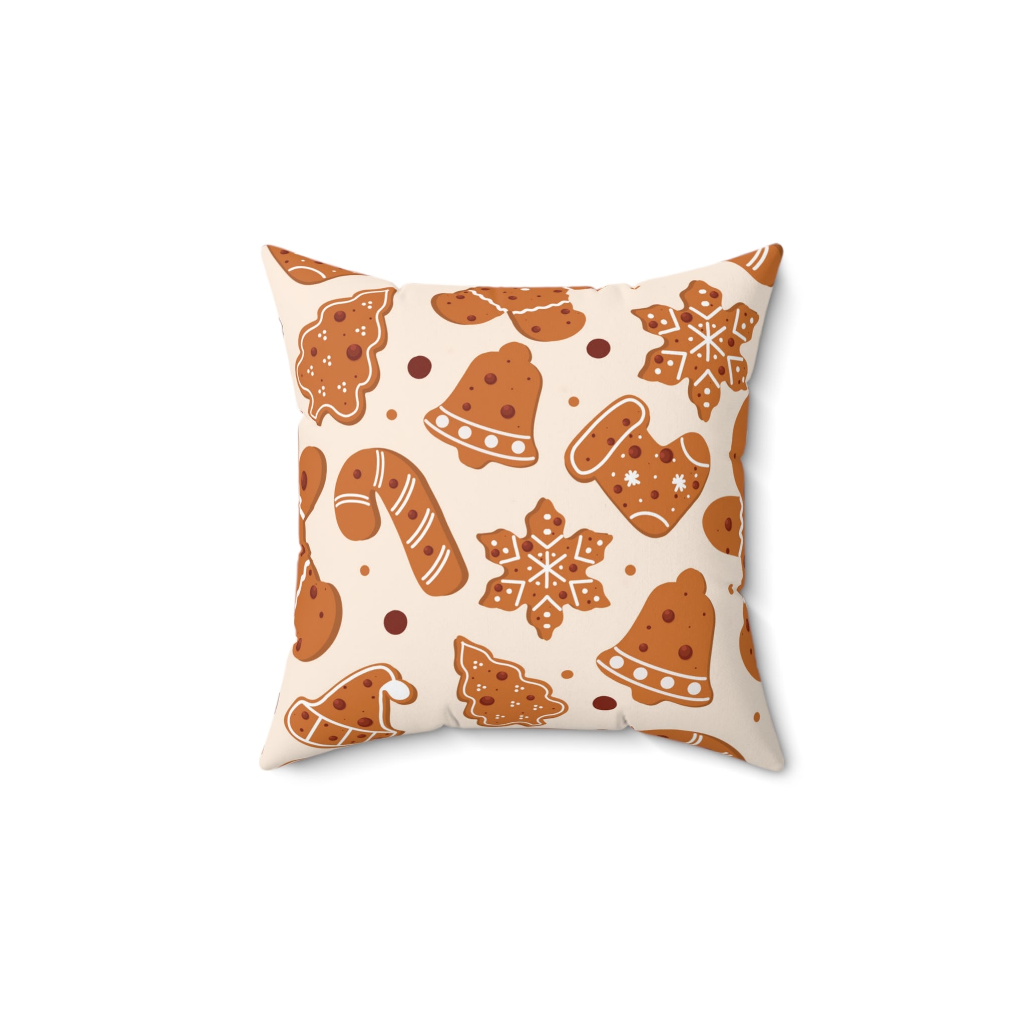 Warm Gingerbread Cookies Square Pillow