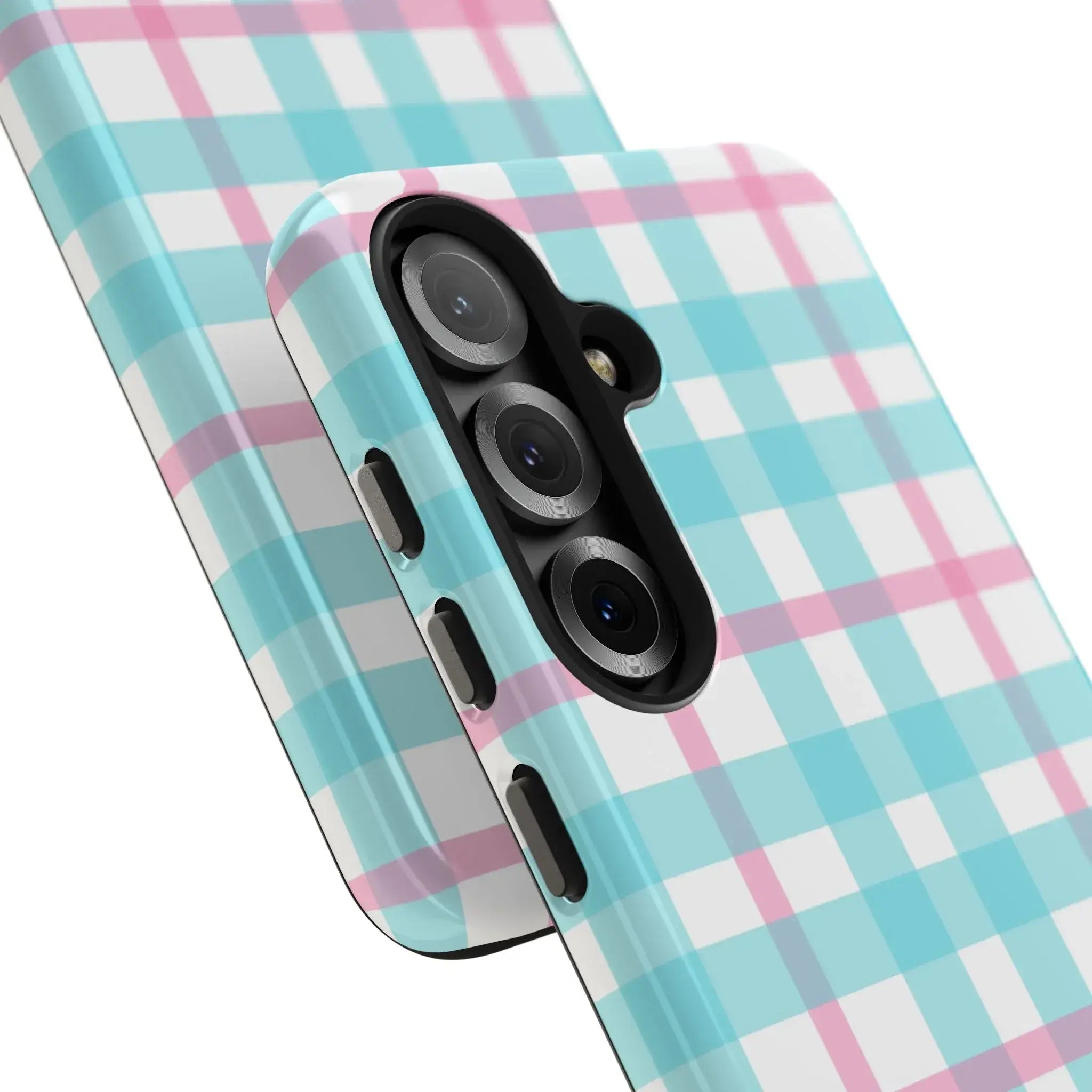 Pastel Gingham Phone Case (Apple & Android) - Pink Sweetheart