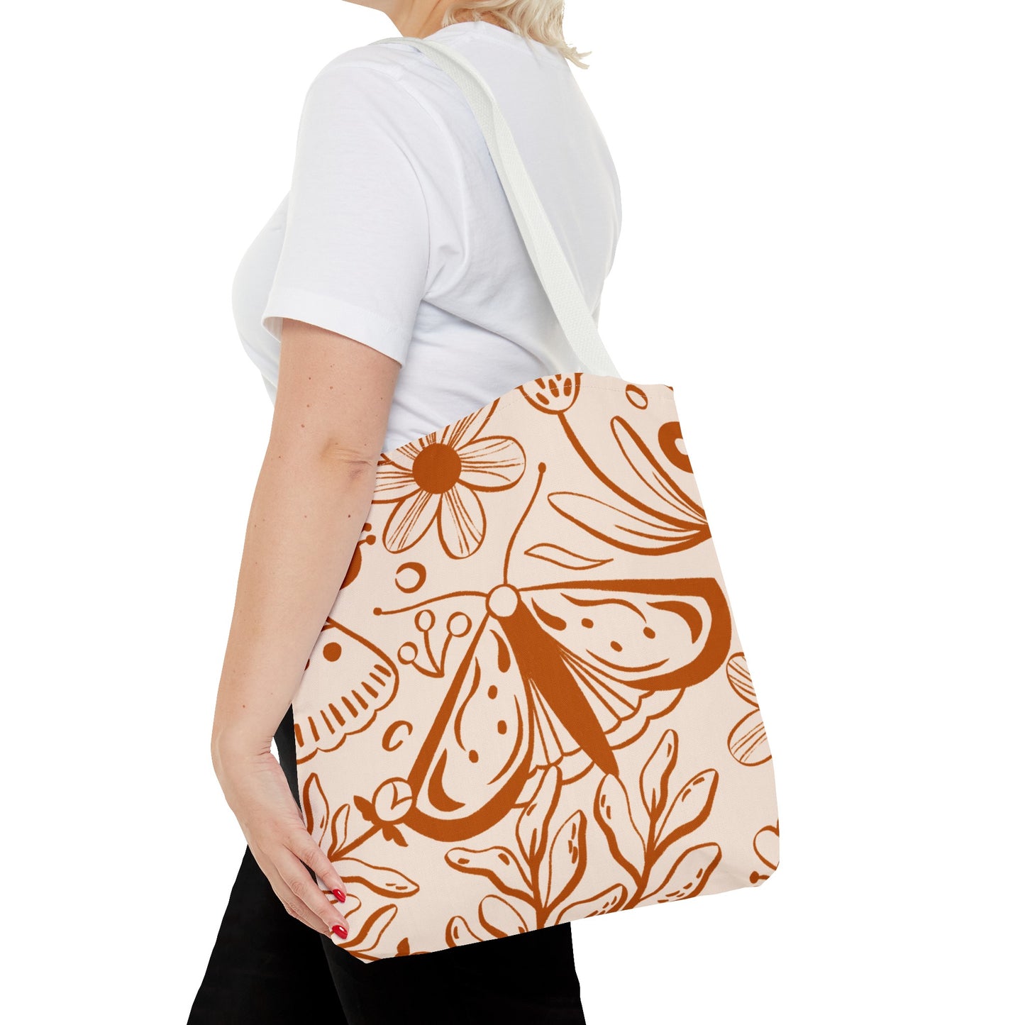 Autumn Butterfly Floral Tote Bag