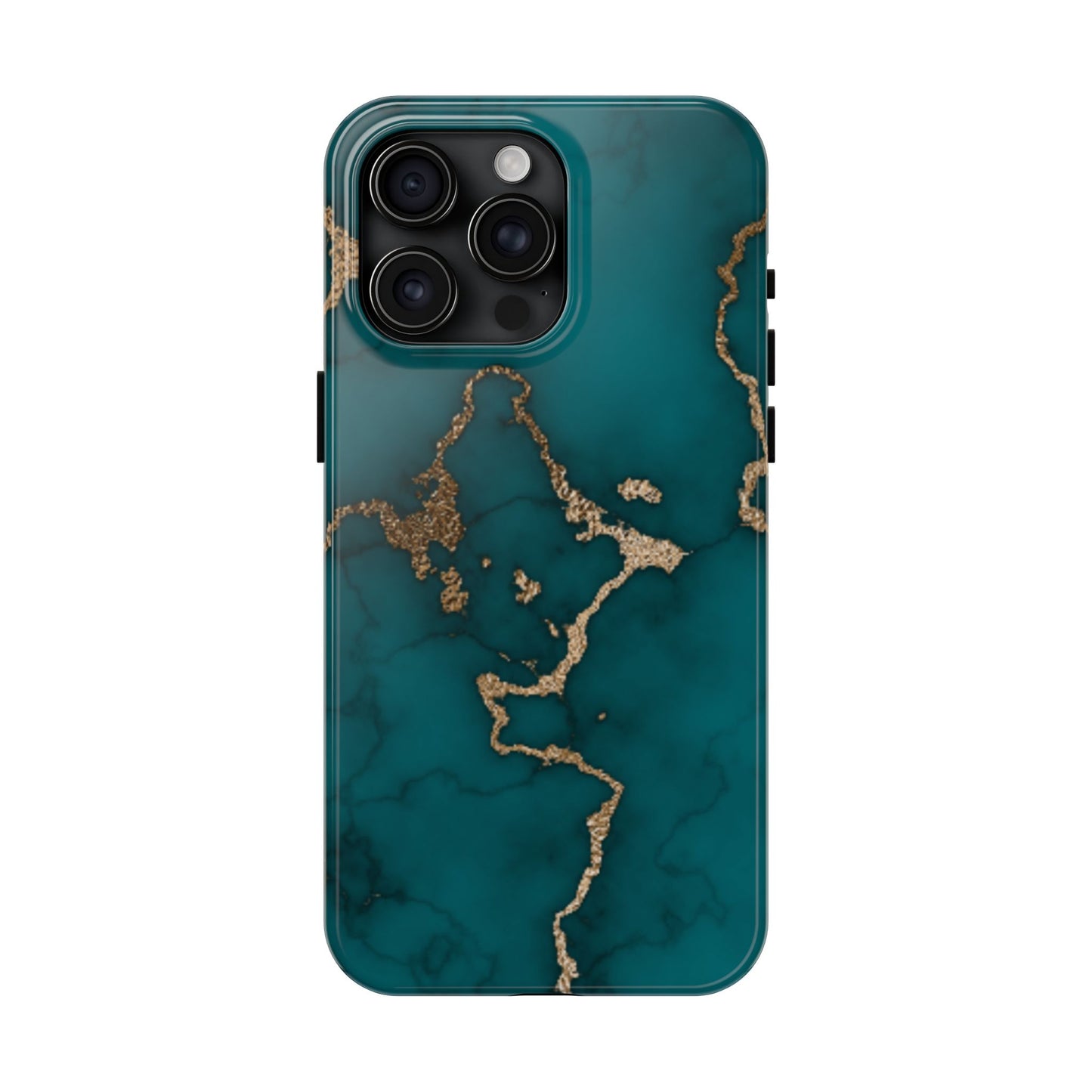 Green & Gold Marble Phone Case