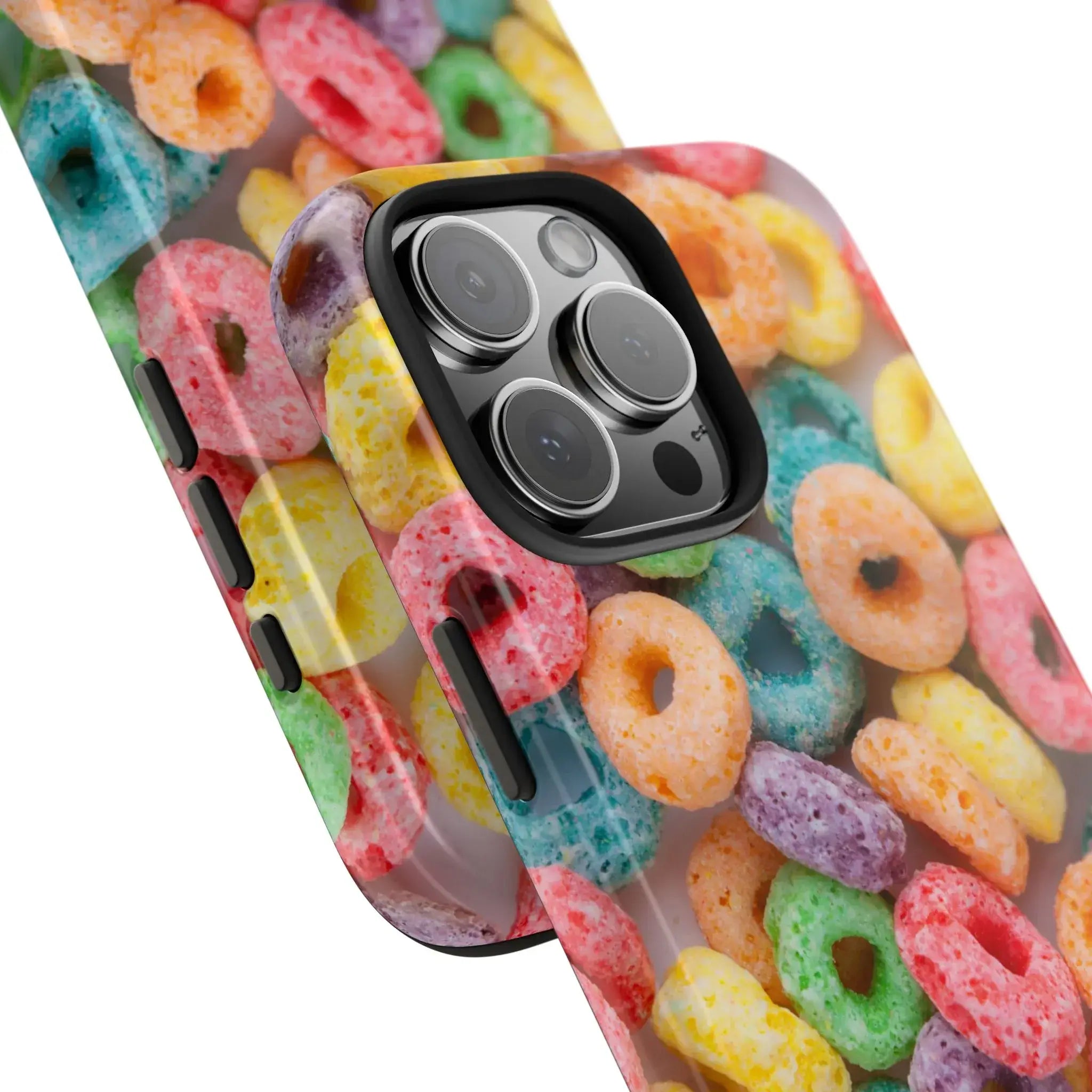 Morning Cereal Loops Phone Case (Apple & Android) - Pink Sweetheart