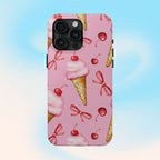 Cherry on Top Ice Cream Phone Case (Apple & Android) - Pink Sweetheart