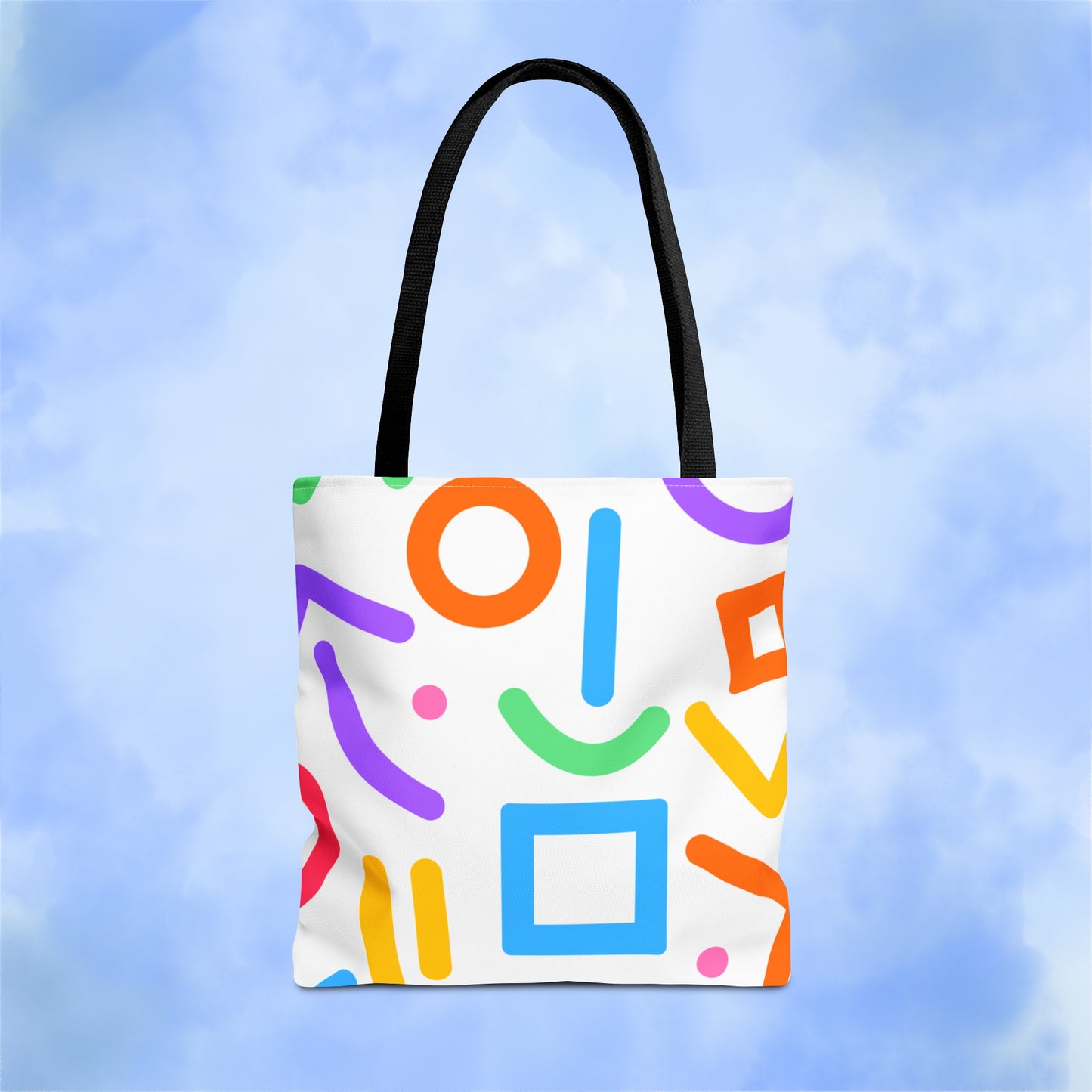 Colorful Doodle Shapes Tote Bag