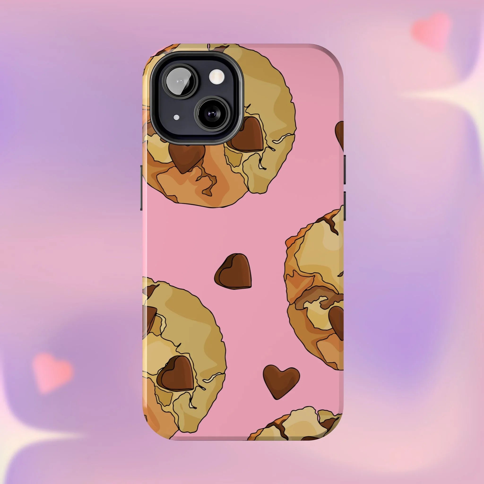 Chocolate Chip Cookies Phone Case (Apple & Android) - Pink Sweetheart