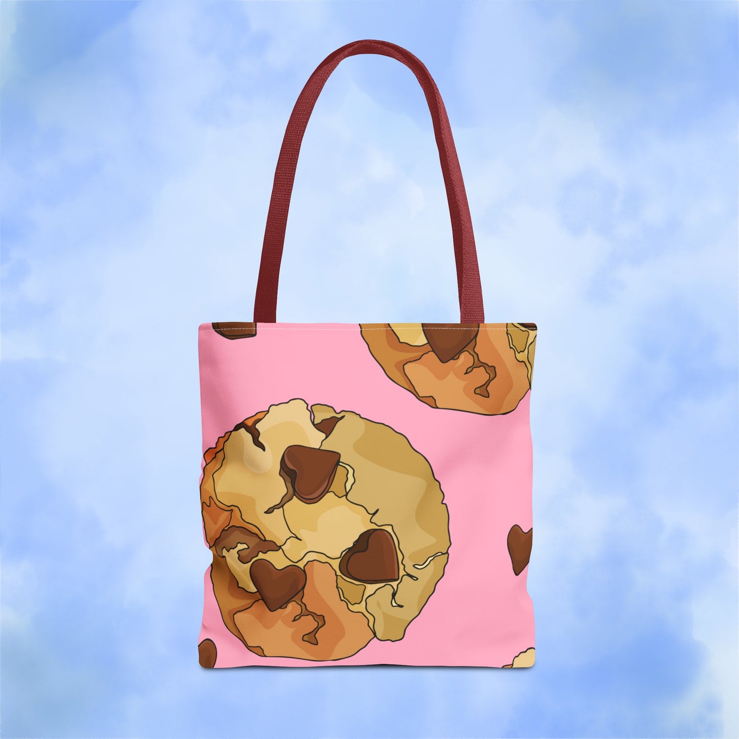 Chocolate Chip Heart Cookies Tote Bag