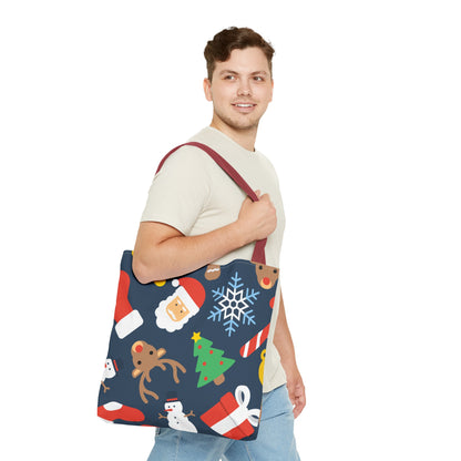 Jolly Christmas Pattern Tote Bag