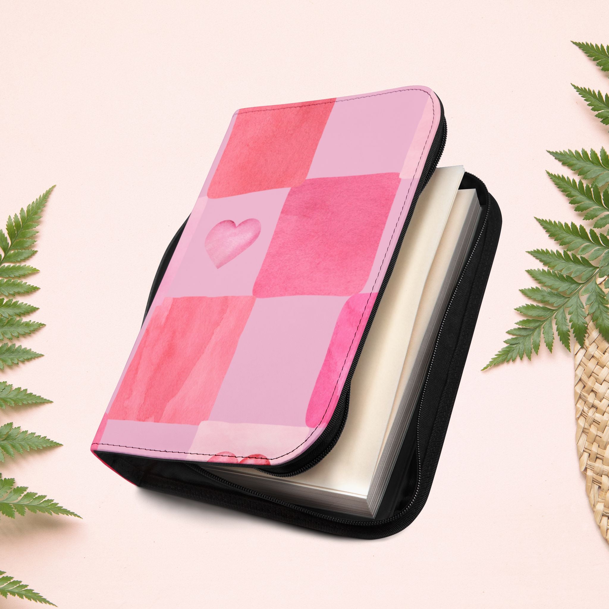 Peachy Pink Squares Book Cover