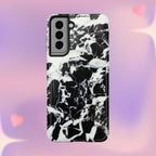 Black & White Shattered Phone Case (Apple & Android) - Pink Sweetheart