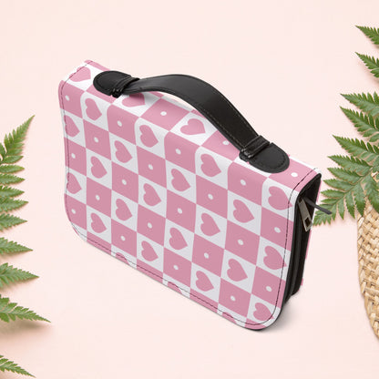 Pink Checkered Hearts Book Cover
