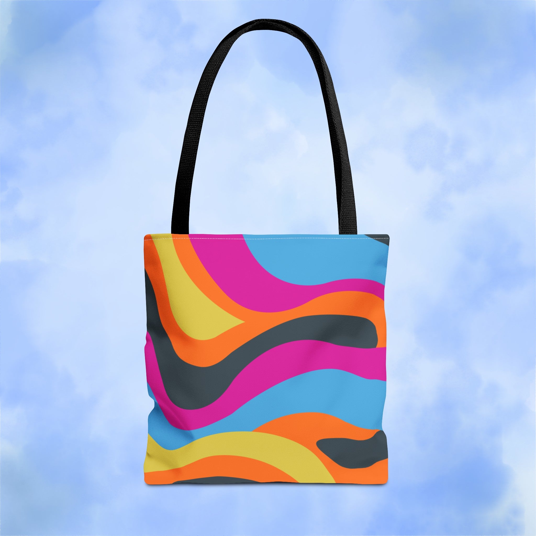 Funky Groove Swirl Tote Bag Pink Sweetheart