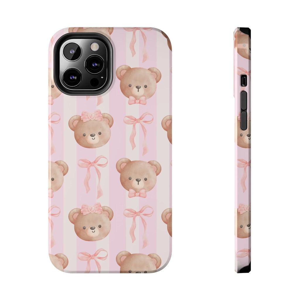 Cuddly Teddy Bear Phone Case (Apple & Android) - Pink Sweetheart