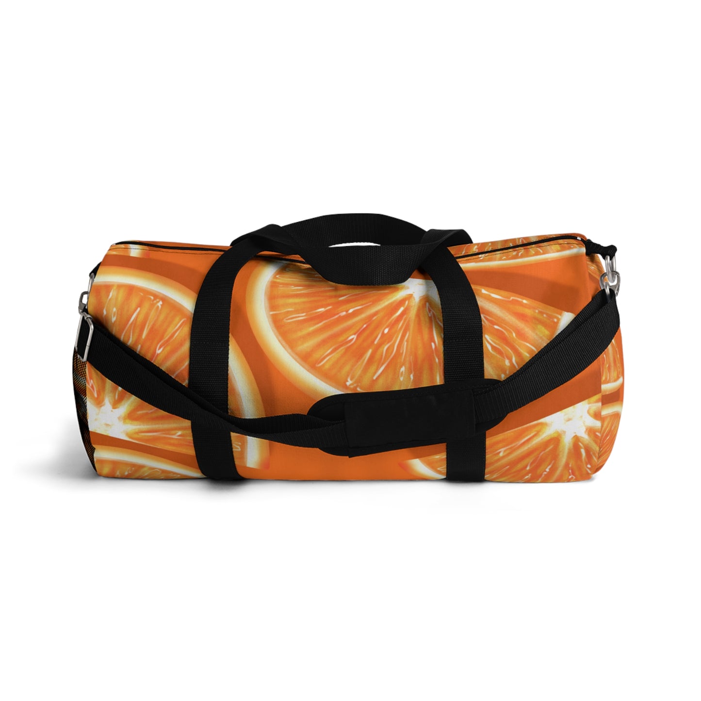 Bolsa de lona con rodajas de naranja fresca 